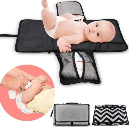 

Hot Infant Toddler Baby Portable Folding Diaper Travel Changing Pad Waterproof Mat Bag Storage Flodable Easy Carriers