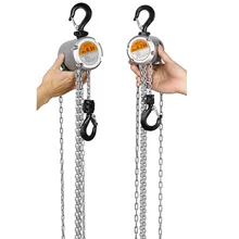 KACC Mini Hand Chain Hoist Hook Mount 0.25/0.5 Ton Capacity 3M Lift  CE Certificate Portable Manual Lever Block Lifting