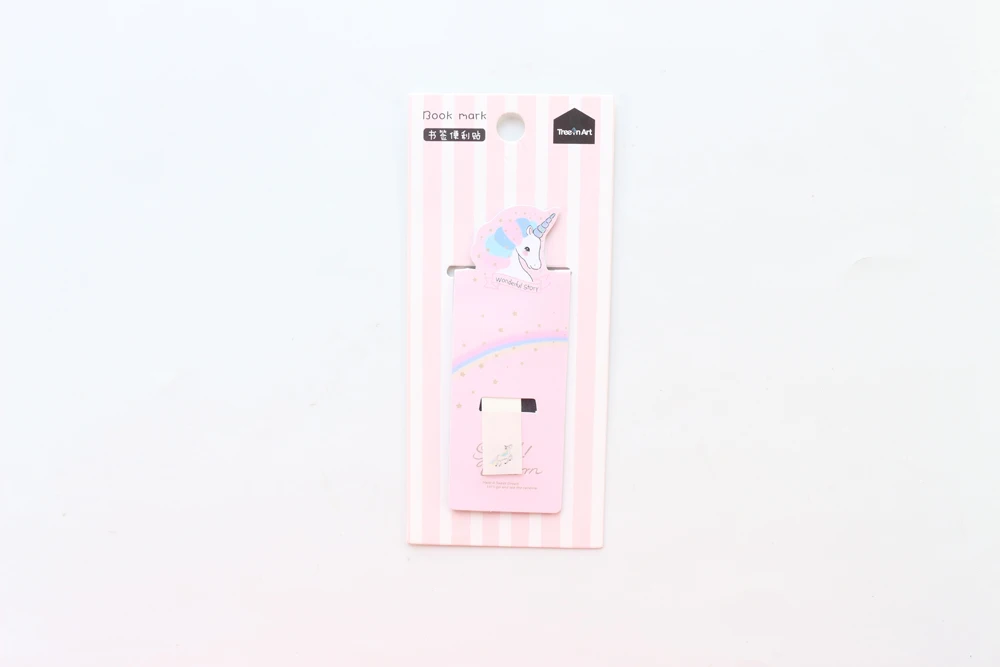 Domikee cute kawaii cartoon unicorn shape school student magnetic bookmark for books candy paper book marks stationery gift