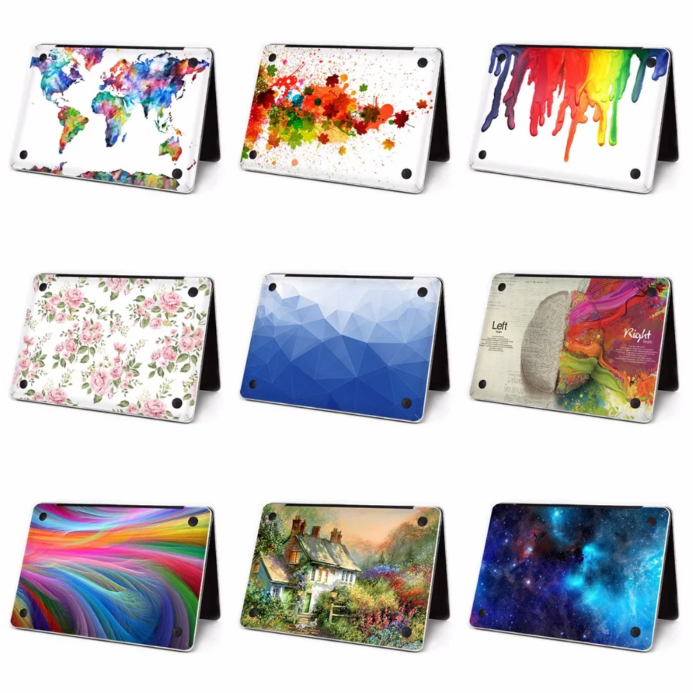 

GOOYIYO - Laptop Sticker Bottom Side Full Vinyl Decal Left&Right Brain Painting Skin For Macbook Air Retina Pro 11 13 15