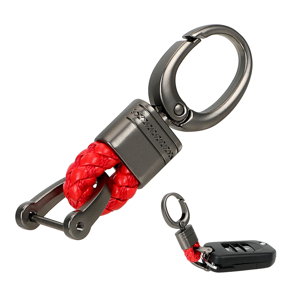 

Car Keyring Key Holder Key Rings Gift Key Chain Hand Woven Horseshoe Buckle Keychain Auto Accessories Creative Car-styling