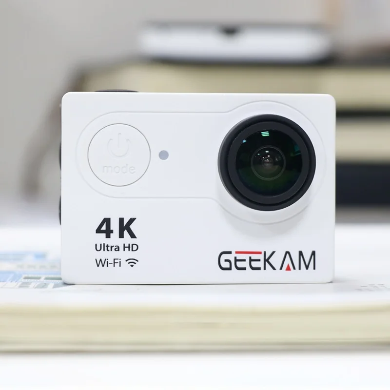 GEEKAM Экшн-камера H9 H9R, оригинальная ультра спортивная водонепроницаемая камера go HD 4K WiFi 1080P 60fps pro, уличная спортивная камера 170D - Цвет: H9 White
