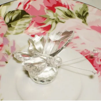 

200pcs Clear Crystal Butterfly Bridal Wedding Favors Birthday Party Gifts Presents Supplies For Guest Free Shipping ZA1209