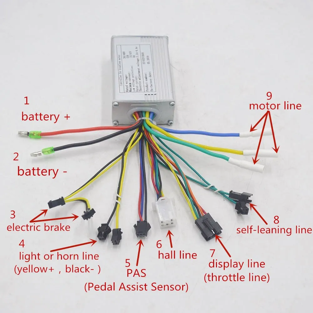 Cheap 250W 350W 24V 36V 48V ebike electric scooter controller with throttle LCD display speed for BLDC motor/scooter/e bike 1