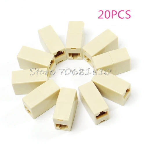 

20Pcs/lot RJ45 Ethernet Network LAN Plug Adapter Connector -R179 Drop Shipping