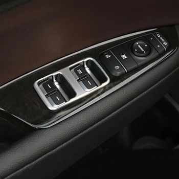 

car-styling ABS Door Armrest Panel Cover Trim Window Glass Lift Buttons Frame trea Modling Garnish For KIA Optima K5 2016 2017