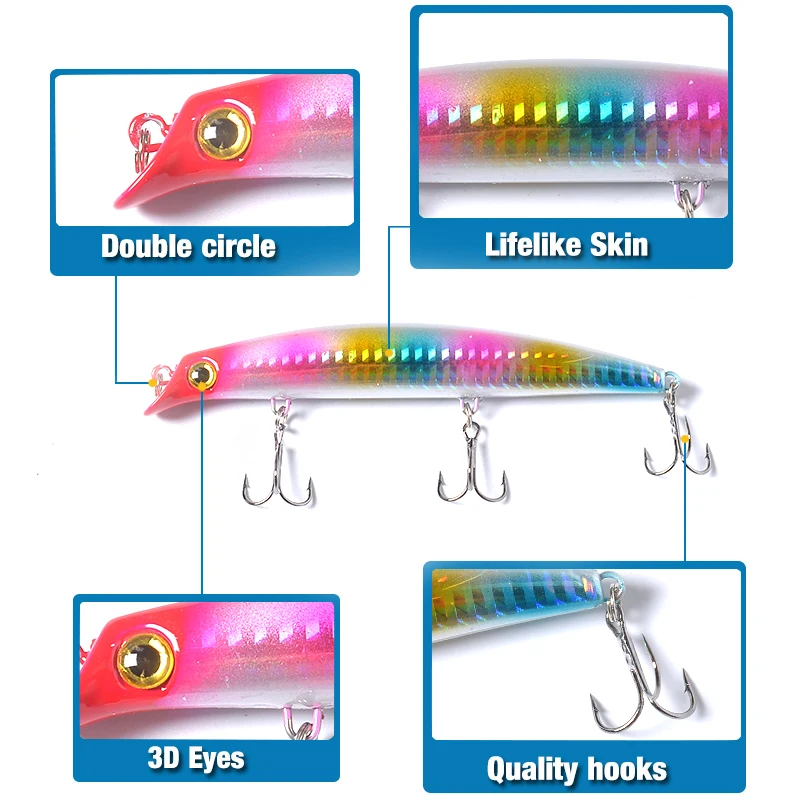 Topmouth culter Рыболовная Приманка 12 см 15 г Твердый воблер Crankbait 3D глаза приманка