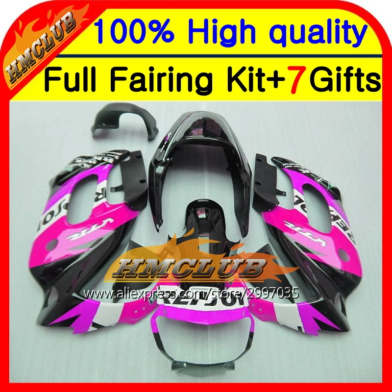 ピンクとブラックのフェアリング Honda Vtr1000f Superhawk 97 05 Repsol 44hm29 Vtr 1000 F Vtr 1000f 97 98 99 00 01 02 03 04 05 Body Pink Body Rosebody Black Aliexpress