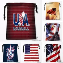 Пользовательские американский флаг Орел мешки Drawstring печати Путешествия хранения мини-сумка Плавание Пеший Туризм игрушки мешок Размеры 18x22 см#180412-11-62