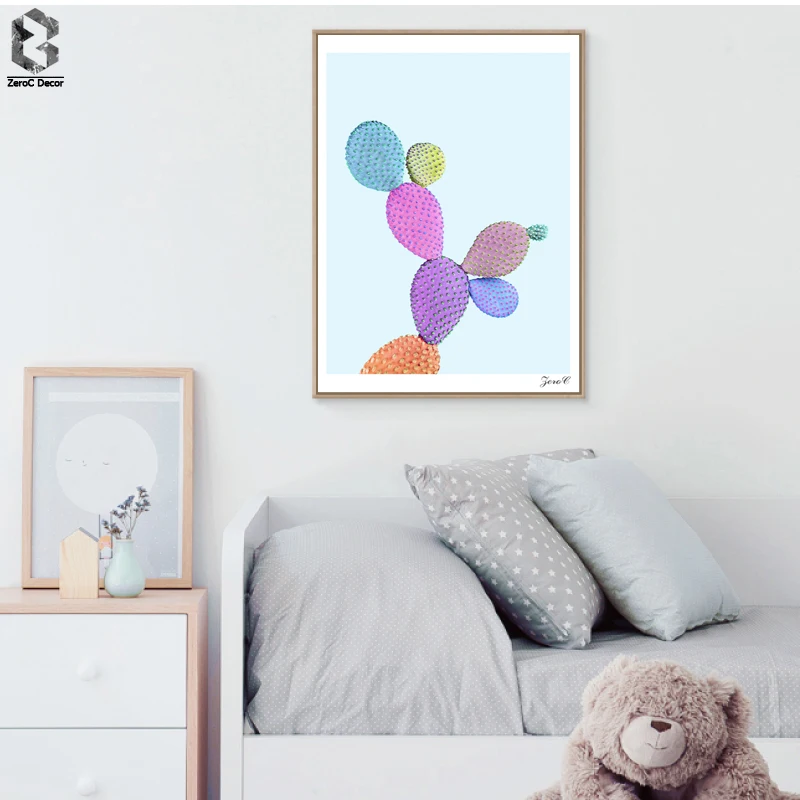 

Nursery Home Posters and Prints Wall Art Cactus Canvas Painting Pictures For Living Room Succulent Home Decor
