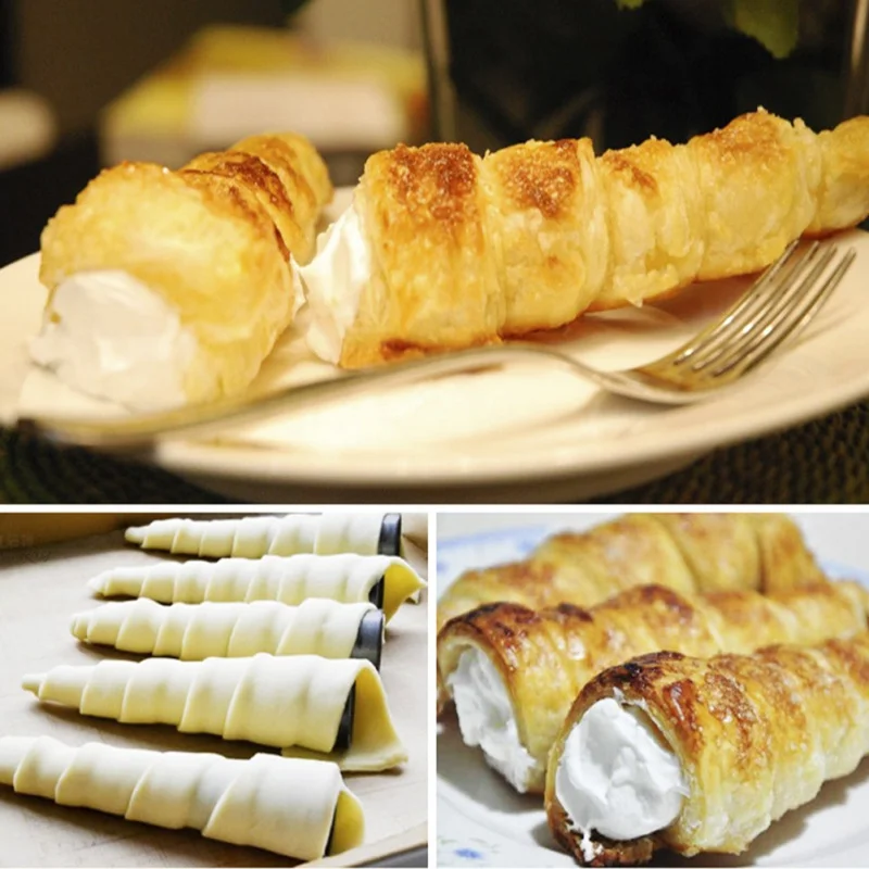 

5/12Pcs Conical Croissant Mold Baking Tool Home Garden Kitchen Dining Bake Ware Baking Pastry Tools