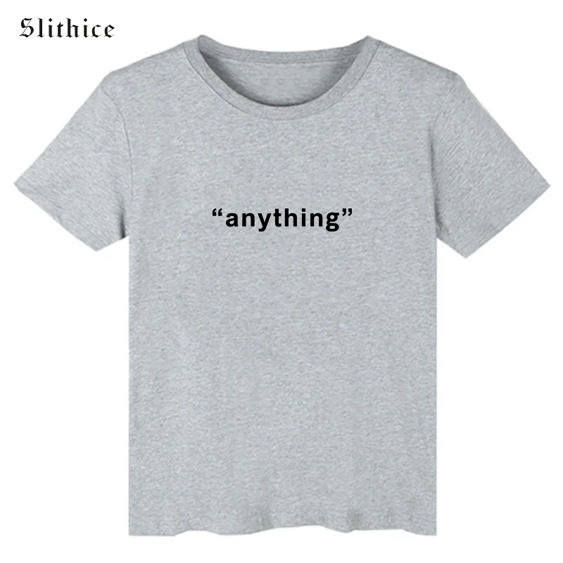 Slithice новые женские футболки с коротким рукавом хлопковые рубашки надписью