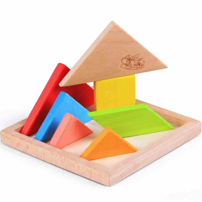 A large wooden beech puzzle baby intelligence jigsaw puzzle toy for