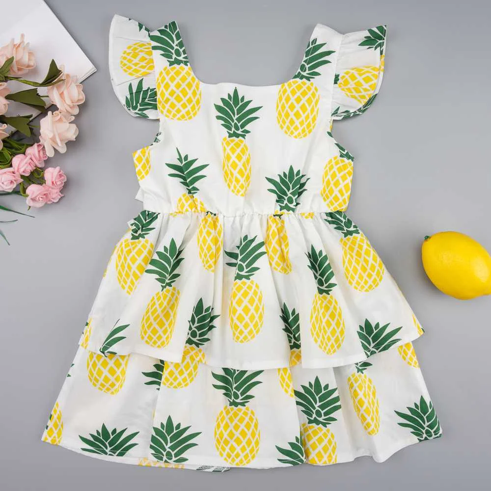 

Baby Clothing Printed Dresses Children Kids Girl Sleeveless Flower Dress Baby Girl Spring Summer Dresses for Girls