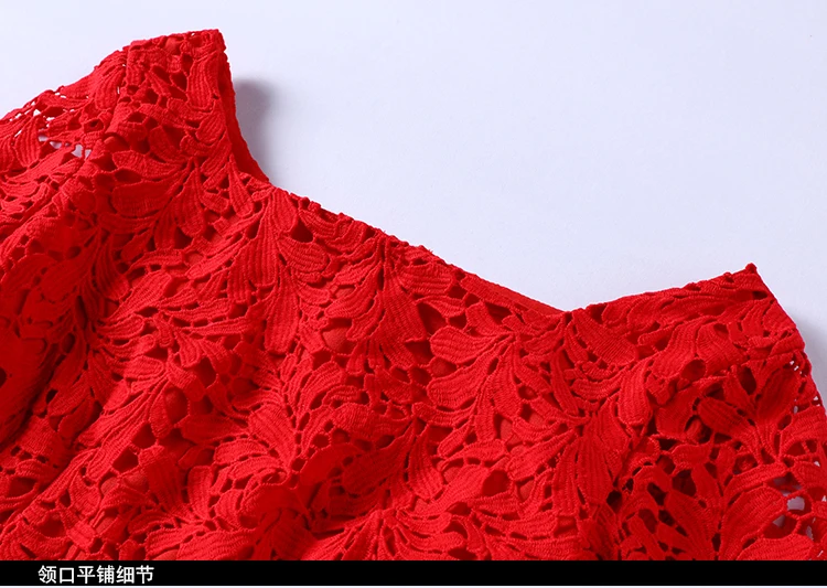 Высокое качество Цветочные полые кружевные платья красного цвета размера плюс вырез лодочкой с разрезом сзади элегантные женские кружевные Длинные вечерние платья