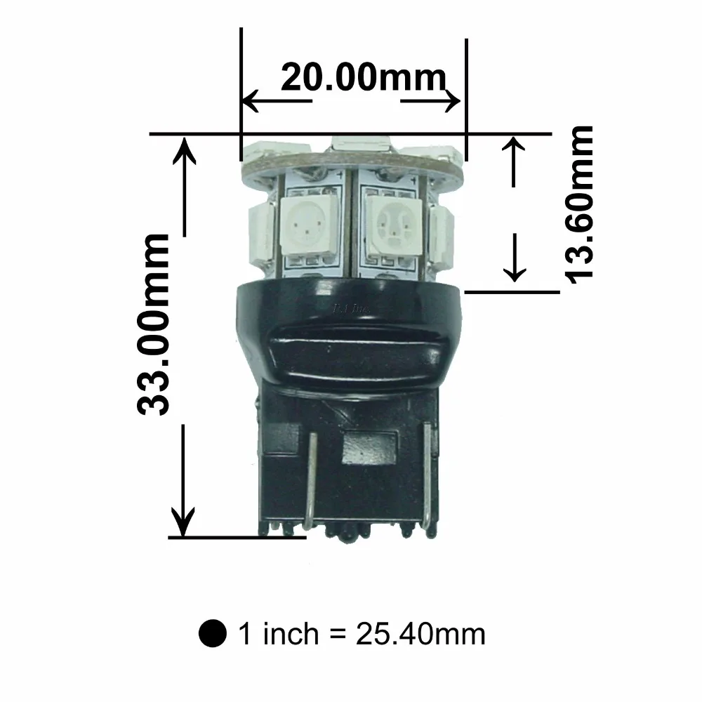 PA LED 4 шт. x Авто запасной T20 7443 13SMD 5050 задний свет Ледяной Синий цвет 12 В|blue ice led|led