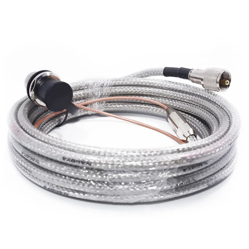 

ABBREE SURMEN Extension Coaxial Cable SC-5MS 5M/16FT Length Cable PL-259 SO-239 Antenna for Mobile Radio Accessories