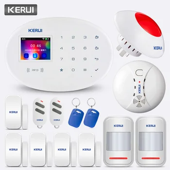 

KERUI W20 Home Security alarm System Touch Buttons Powerful CPU Master Control With Good Operability Smoke Sensor Alarm System