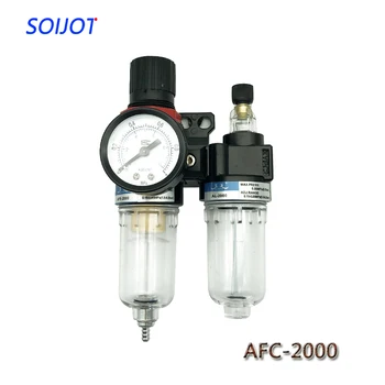 

1PC AFC2000 G1/4" Air Filter Regulator Combination Lubricator ,FRL Two Union Treatment oil water separation AFC-2000