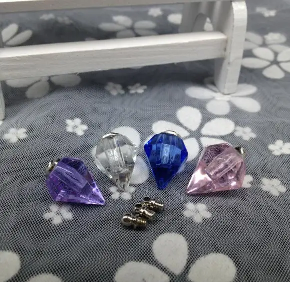 5pcs/lot screw cap vial pendant Crystal Perfume Essential oil bottle Necklace Pendant charms name or rice art diy gifts jewelry | Украшения