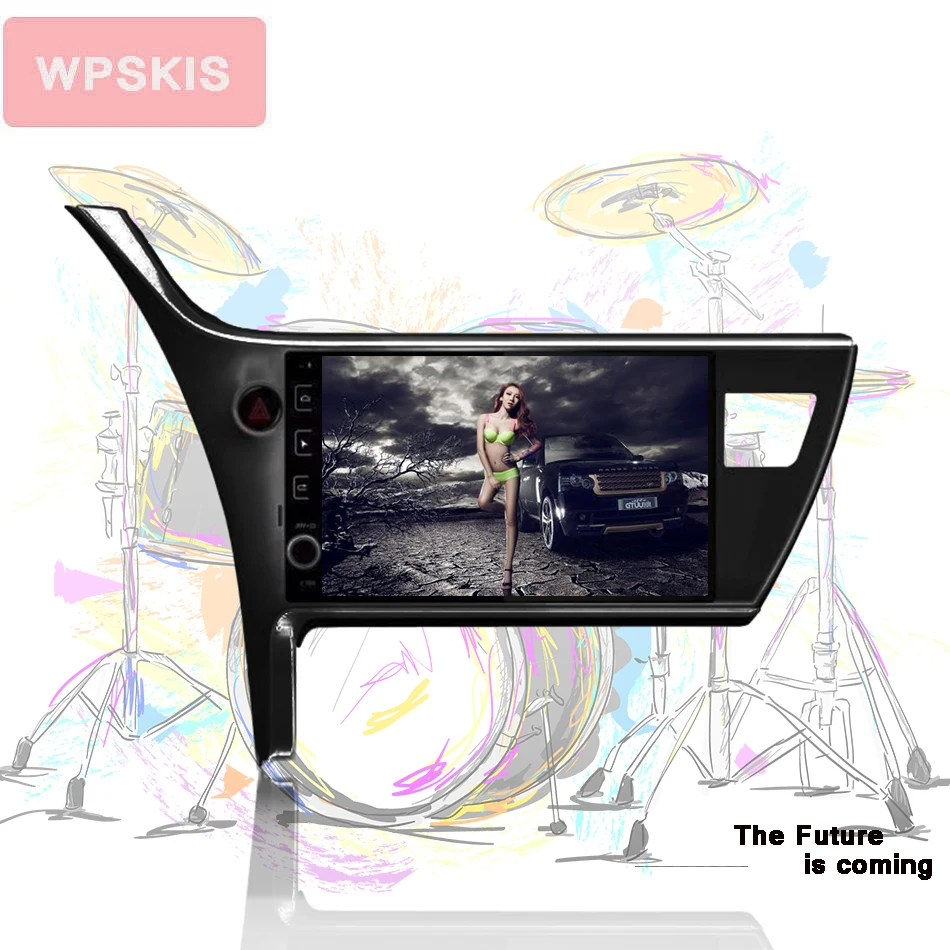 

2 DIN 1024*600 android 9.0 car dvd for toyota corolla 2016 2017 2018 car radio 10.1 inch gps player stereo Audio video head unit