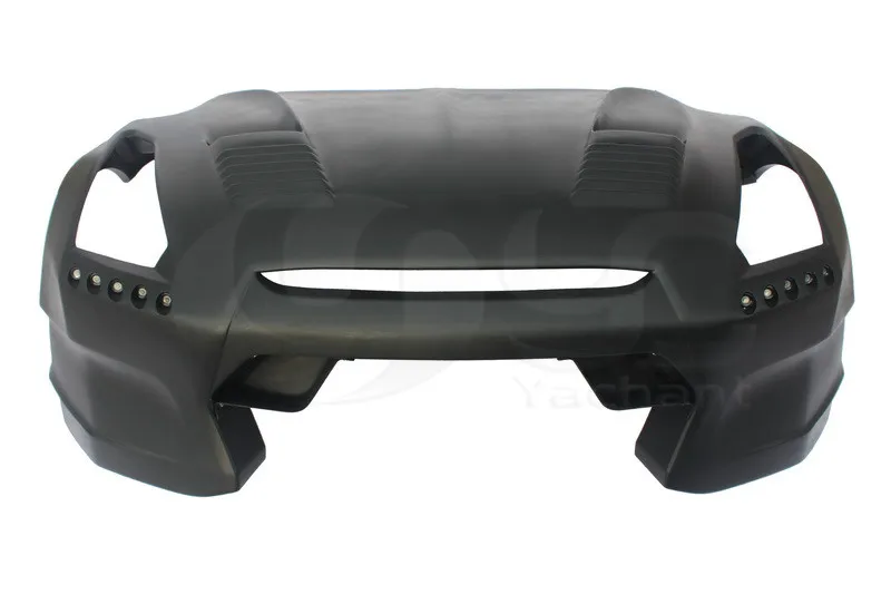 2008-2014 Nissan R35 GTR CBA DBA Bensopra Style Hood Bonnet & Front Bumper with LED FRP (6)