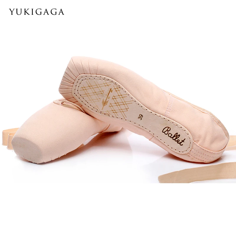 Yukigaga/Брендовые балетки с пуантами для девочек; коллекция года; Профессиональные балетки; женская танцевальная обувь; балетки с розовым носком; zapatillas; a06d