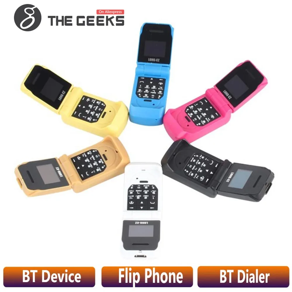 

LONG-CZ J9 Mini Bluetooth Flip 2G Phone Support Multi-language Voice Change Function 2G Network 300mAh 0.66 Inch Mini Phone