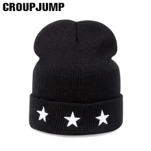 Теплые трикотажные шляпы балаклава шапка мужская балаклава зимняя шляпы для женщин шапки для женщин головные уборы для женщин шапка женская шапка кепка балаклава шляпа шапки шапка женская Звездные шляпы