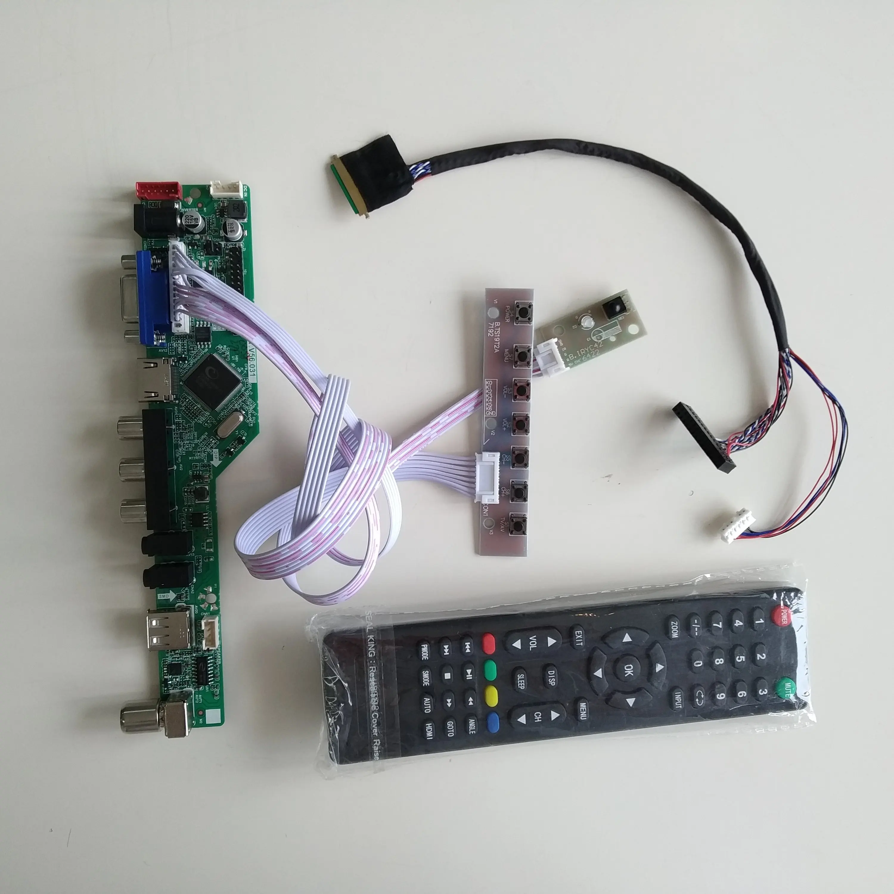 

TV AUDIO HDMI VGA AV TV USB LCD LED Control Board card DIY For LTN173KT01-A01 17.3" 1600Ч900 Display panel