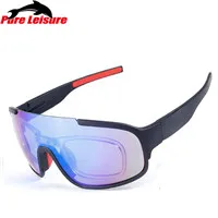 PureLeisure клип на очки для рыбалки Gafas Polarizadas Pesca для рыбалки альпинистские походные очки для бега 1 комплект 3 объектива - Цвет: BRBL