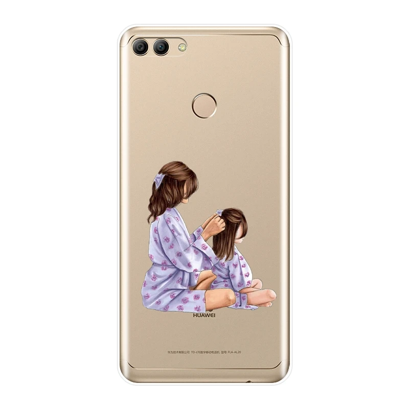 Мягкий чехол для Huawei Y5 Y6 Y7 Prime 2018 Y9 2019 Силиконовая задняя крышка мамы и дочки Y3 2017 II