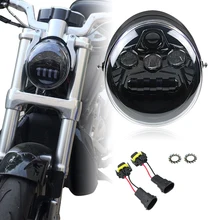 Точка E9 мотоцикл Alumiunm черный фара для V Rod VRSCA фара VRSC фара для мотоцикла