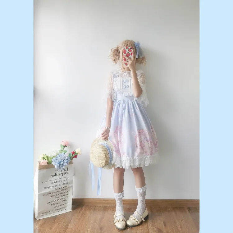 Cosplay&ware Kawaii Clothing Japanese Fashion Lolita Jsk Dress Women Summer Cute Bow Cat Strap Gothic Tea Party Sweet -Zentai shop online HTB1EPuJdRCw3KVjSZFuq6AAOpXaw.jpg