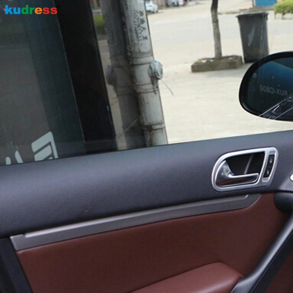 

For VW Volkswagen Tiguan 2012 2013 2014 2015 Matte Inner Door Handle Bowl Frame Trim 4pcs/set accessories car styling LHD