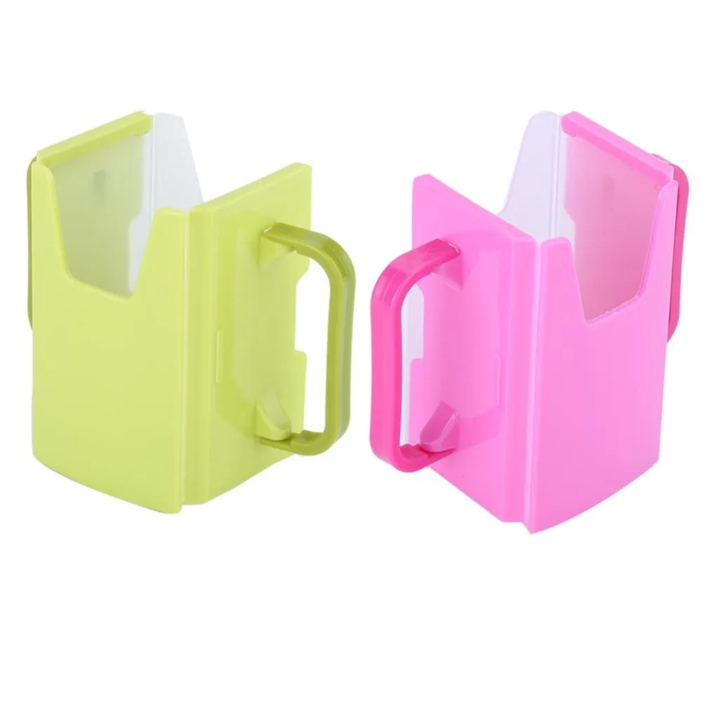 

1Pcs Bottle Cup Holder Adjustable Safety Plastic Baby Toddler Kid Juice Milk Box Drinking Bottle Cup Holder 2 Colors Hot Sale