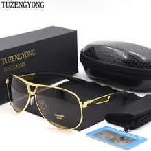TUZENGYONG мужские брендовые дизайнерские поляризованные солнцезащитные очки с зеркальным покрытием, мужские солнцезащитные очки, аксессуары для мужчин F8005