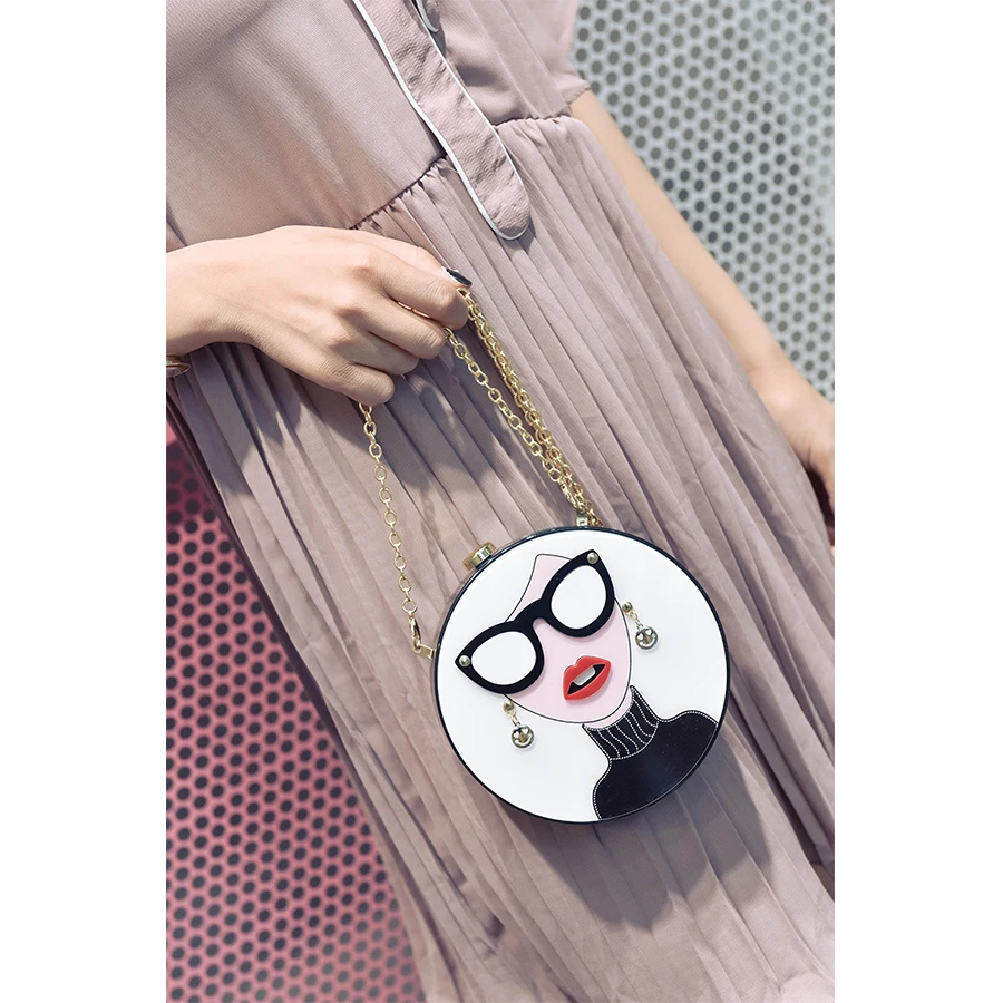 Круглый Мультфильм Женственная Дамская обувь Crossbody сумки для Для женщин модные