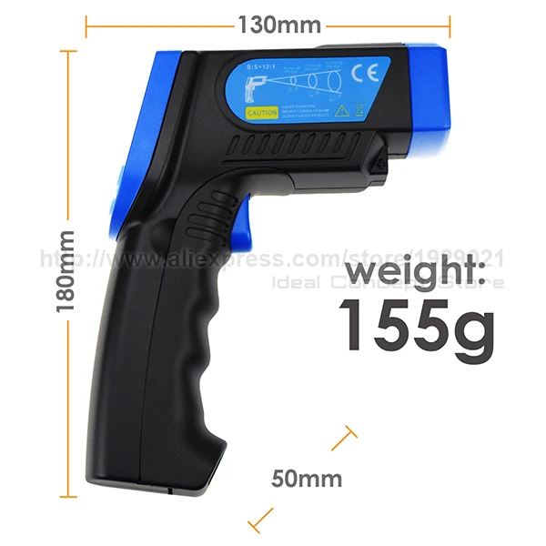 Бесконтактный лазерный термометр Lasergrip инфракрасный 12:1 DS температура лазера-30~ 550 дегк(-22 до 1022 дегф) цифровой ИК измеритель