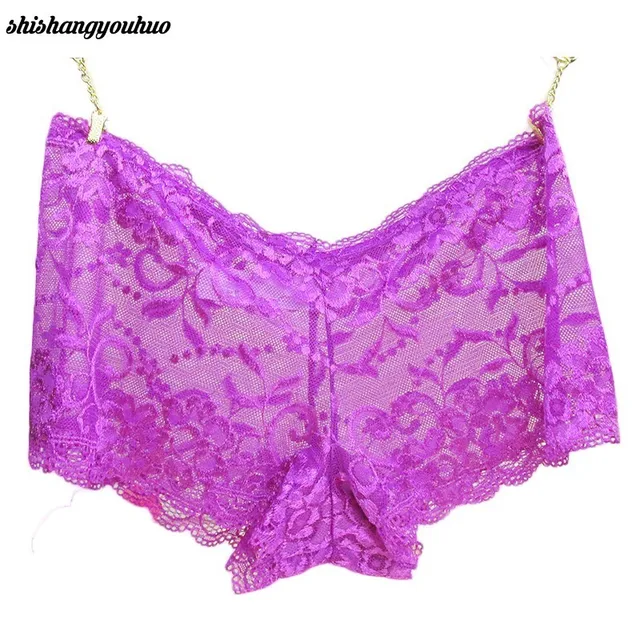 Cheap Summer Thin Lace Panties Underwear Women See through Comfortable