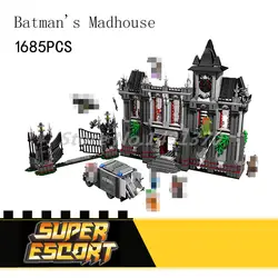 DC Super Heroes Бэтмен серии строительные блоки Arkham Asylum Breakout модель супергероя съемочных игрушки для детей Подарки