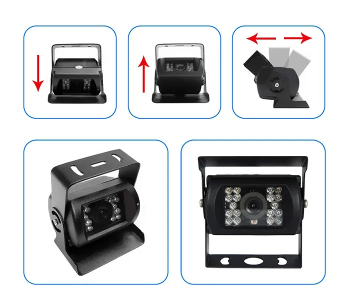 12 V-24 V " на тонкопленочных транзисторах на тонкоплёночных транзисторах ЖК-дисплей Экран HD монитор Автобус прицепы грузовика 18 светодиоды ИК заднего вида резервная камера с 10 м видео кабель