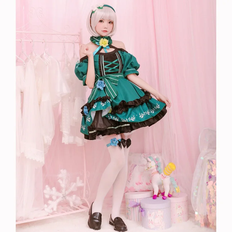 Vocaloid Vsinger Yan He платье лолиты для горничной костюмы костюмированной вечеринки