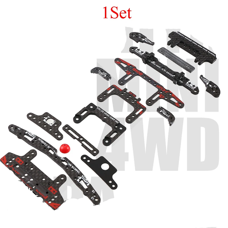 

1Set MS/MS/FMA/MA Fish Car Fly Fish Car Reinforcing Plate Tail Shock Absorption Bracket for RC DIY Tamiya Mini 4WD Racing Cars