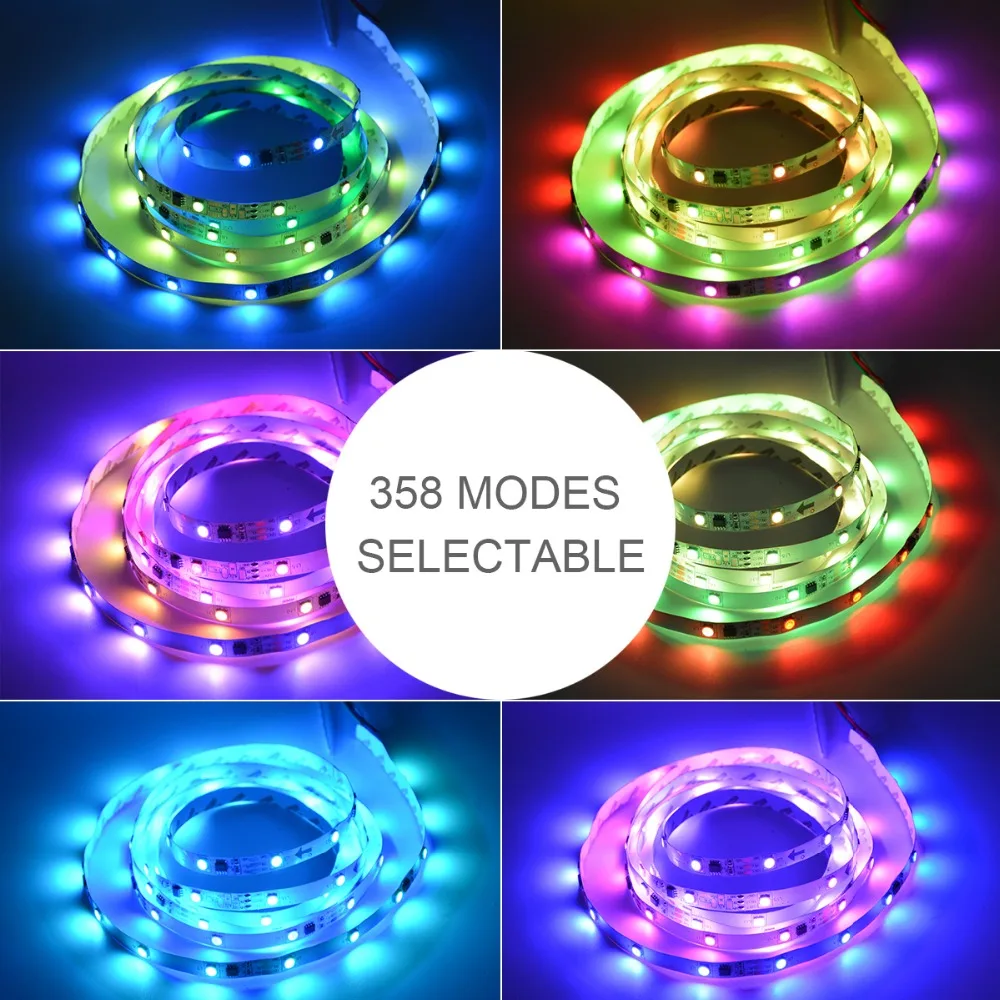 DC 12 В светодиодный SMD 5050 30 S/M Ночной светильник полный сон Цвет RGB полоса лампа
