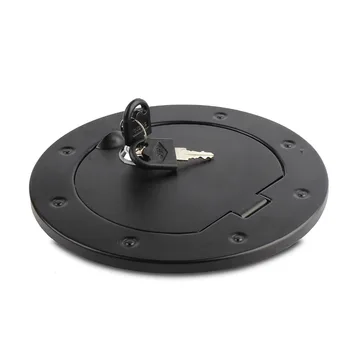 

Moonet Powder Coated Steel Gas Fuel Tank Cover Gas Cap Accessories for 2007-2017 Jeep Wrangler JK & Unlimited with Lock Black