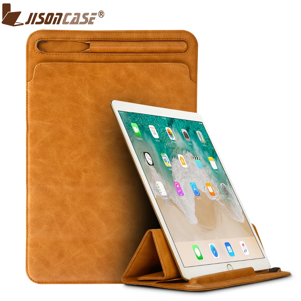 Jisoncase Luxury Microfiber Sleeve Case for iPad Pro 10.5 2017 Retro