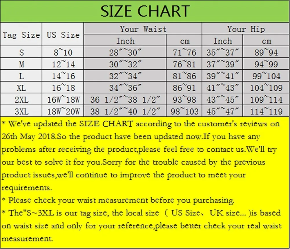 Xtreme Power Belt Size Chart