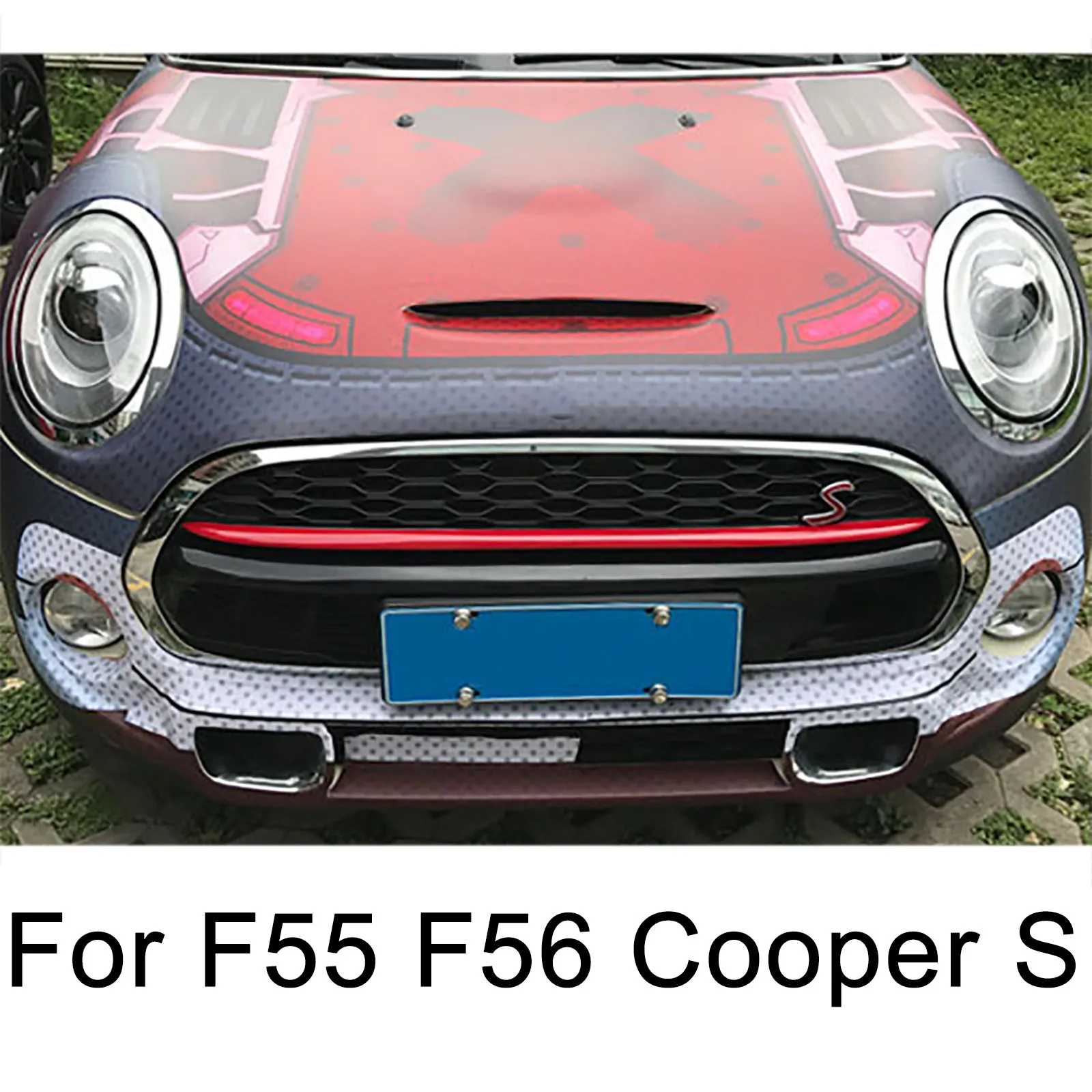 Мини решетка радиатора бар деко гладкая Крышка для Mini Cooper S Countryman F55 F56 R60