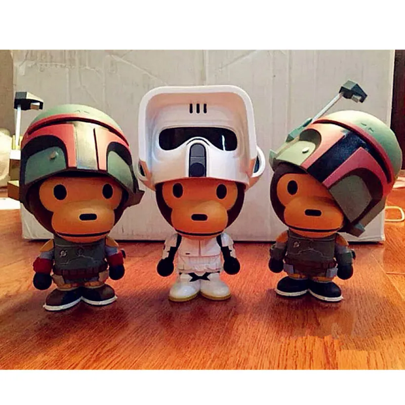 

Street Art Medicom Toy KAWS Apeface Cosplay Star Wars StromTrooper Detective Soldier PVC Action Figure Model Toy G1215